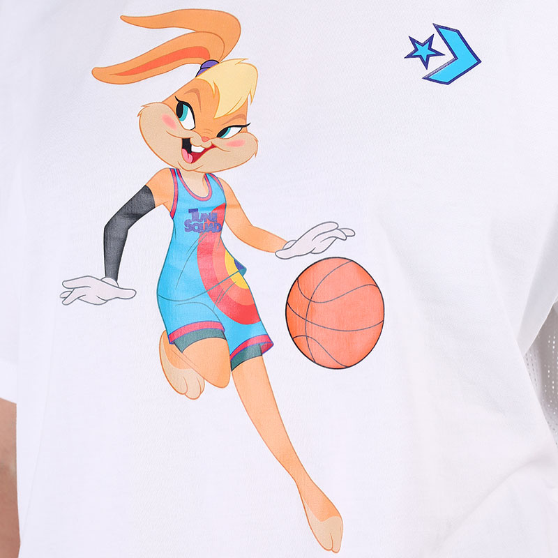 женская белая футболка Converse x Space Jam: A New Legacy `Lola` Tee 10023070102 - цена, описание, фото 2